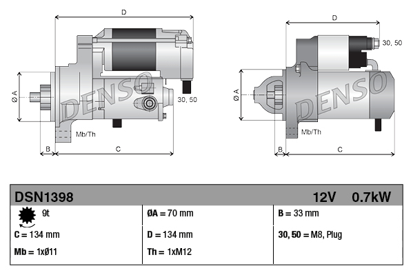 Starter - DSN1398 DENSO