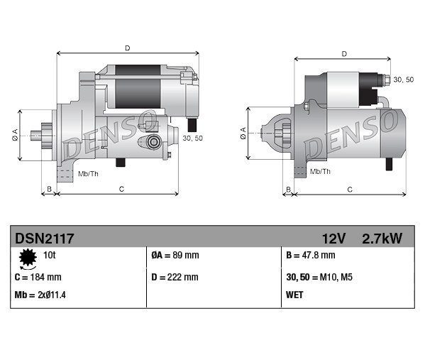 Starter - DSN2117 DENSO