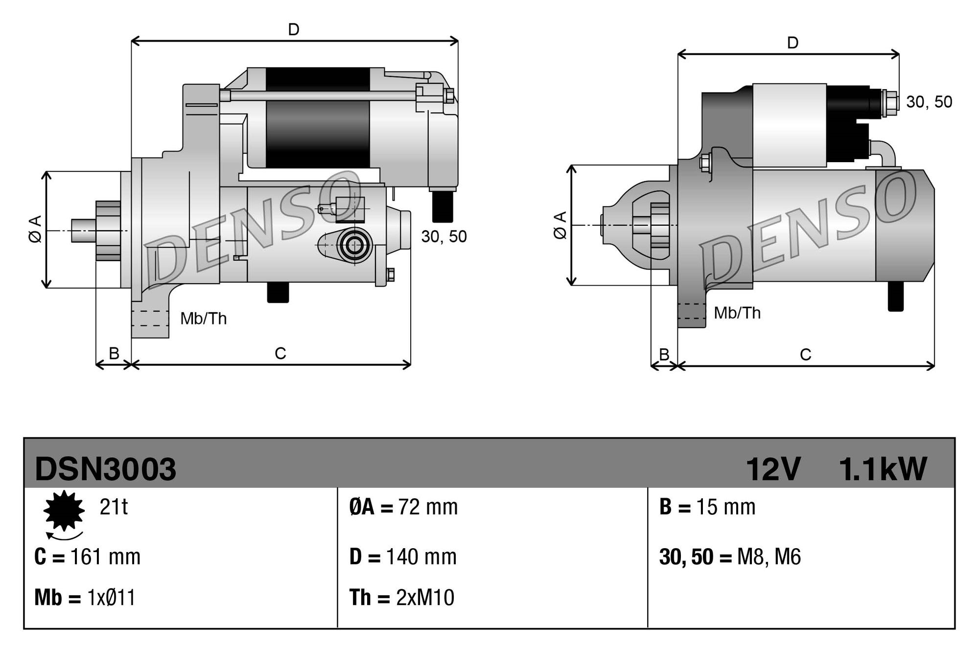 Motorino d'avviamento - DSN3003 DENSO