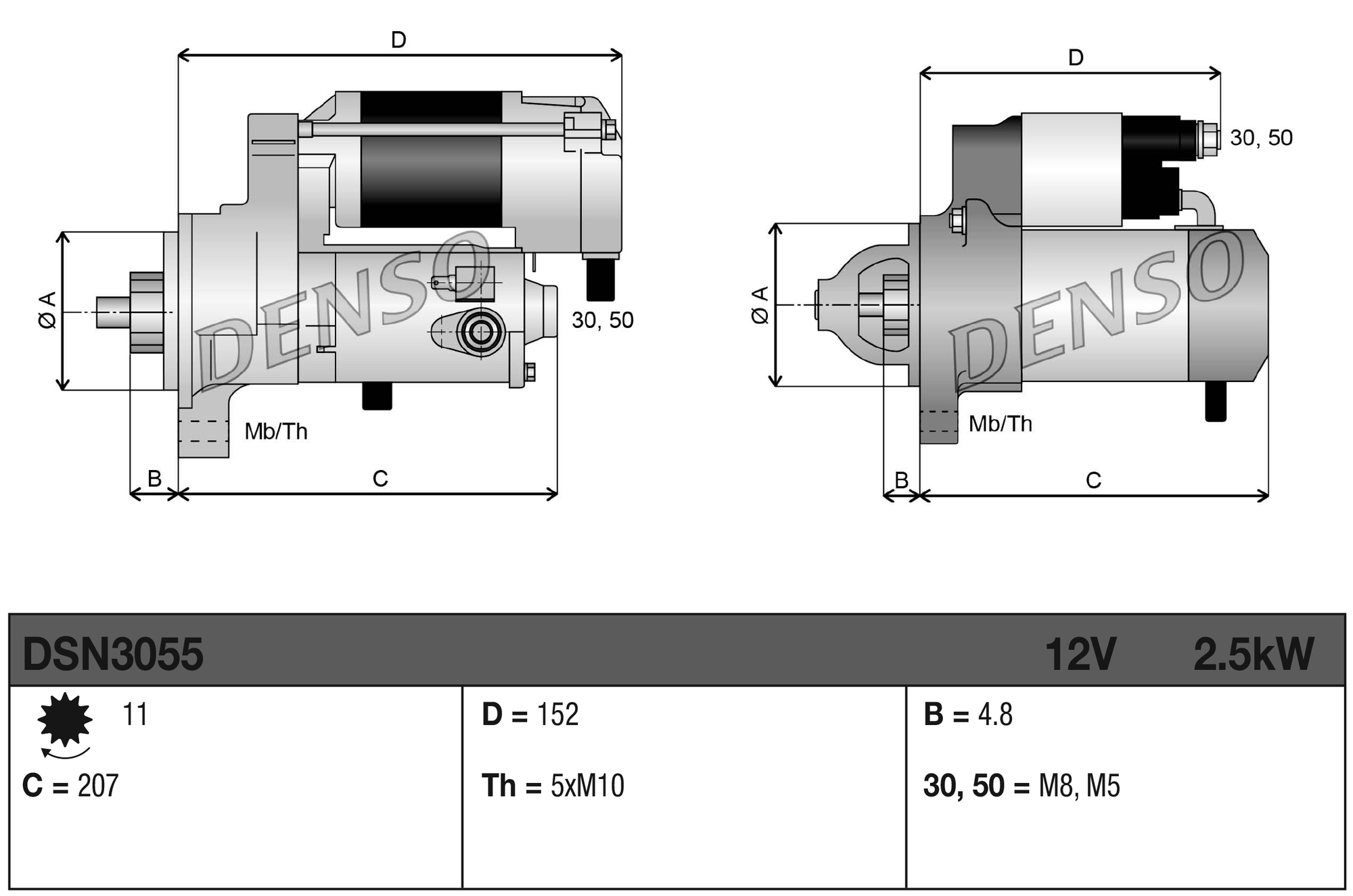 Starter - DSN3055 DENSO