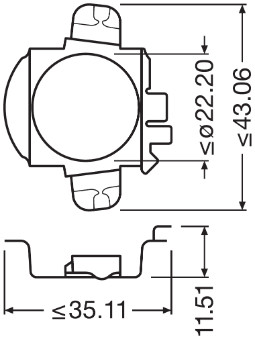 Патрон лампы, основная фара - 64210DA03 ams-OSRAM
