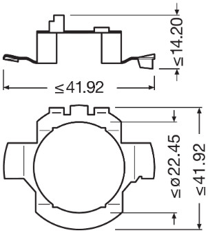 Патрон лампы, основная фара - 64210DA01 ams-OSRAM