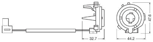 Патрон лампы, основная фара - 64210DA08 ams-OSRAM