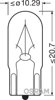 Glühlampe, Innenraumleuchte - 2840 ams-OSRAM
