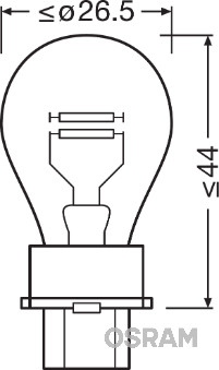Лампа накаливания, фонарь указателя поворота - 3157 ams-OSRAM