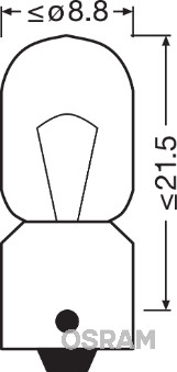 Лампа накаливания, фонарь указателя поворота - 3893 ams-OSRAM