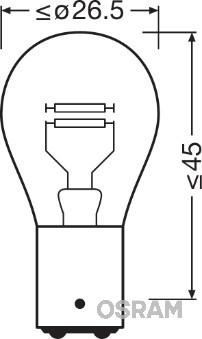 Лампа накаливания, фонарь указателя поворота - 7240 ams-OSRAM