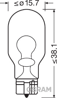 Лампа накаливания, фонарь указателя поворота - 921 ams-OSRAM