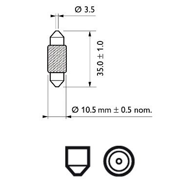 Bulb, interior light - 12854CP PHILIPS