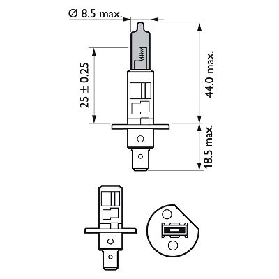 Лампа накаливания, фара дальнего света - 12258WVUSM PHILIPS