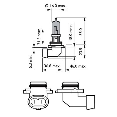 Bulb, spotlight - 9006WVUB1 PHILIPS