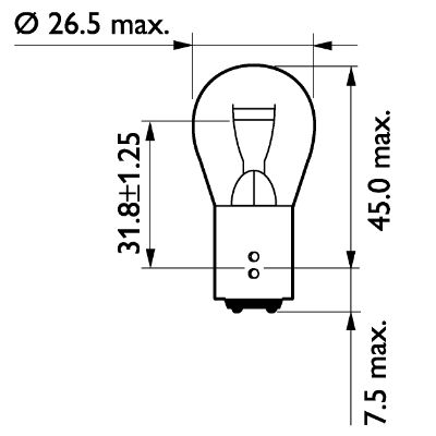 Лампа накаливания, фонарь указателя поворота - 13499CP PHILIPS