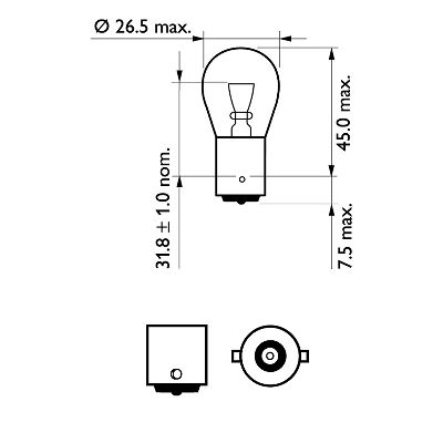 Bulb, indicator - 12498VPB2 PHILIPS