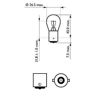 Bulb, indicator - 12498LLECOCP PHILIPS