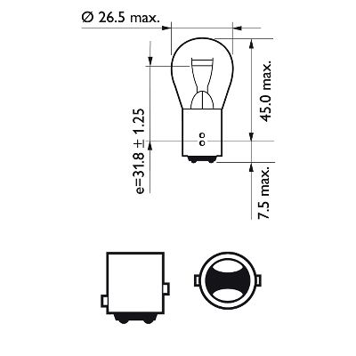 Лампа накаливания, фонарь указателя поворота - 12499LLECOB2 PHILIPS