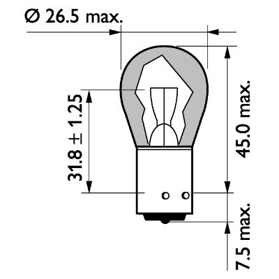 Лампа накаливания, фонарь указателя поворота - 13496MLCP PHILIPS