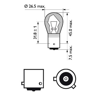 Bulb, indicator - 12496NAB2 PHILIPS