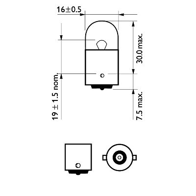 Bulb, indicator - 12814B2 PHILIPS