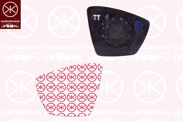 veidrodėlio stiklas, išorinis veidrodėlis - 75381061 KLOKKERHOLM