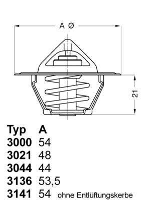 termostatas, aušinimo skystis - 3136.88D50 BorgWarner (Wahler)