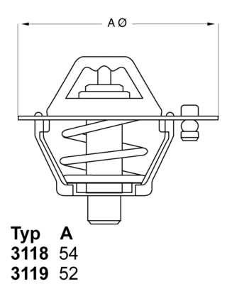 Termostato, Refrigerante - 3119.82D3 BorgWarner (Wahler)