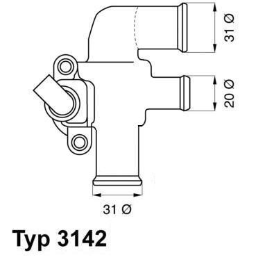 Thermostat, coolant - 3142.90D BorgWarner (Wahler)