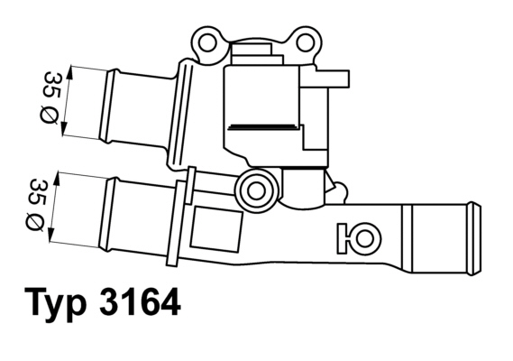 Termostato, Refrigerante - 3164.88 BorgWarner (Wahler)