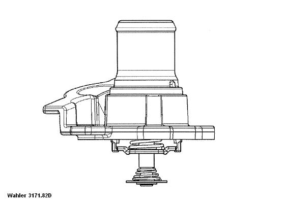 Termostato, Refrigerante - 3171.82D BorgWarner (Wahler)