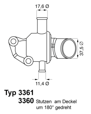 Termostato, Refrigerante - 3360.87D BorgWarner (Wahler)