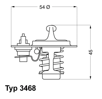 Thermostat, coolant - 3468.88D BorgWarner (Wahler)