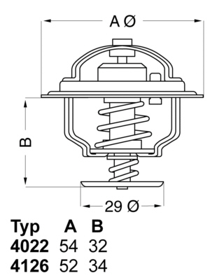 Termostato, Refrigerante - 4126.88 BorgWarner (Wahler)