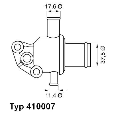Термостат, охлаждающая жидкость - 410007.87D BorgWarner (Wahler)