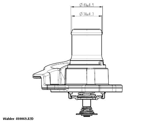 Thermostat, coolant - 410937.82D BorgWarner (Wahler)