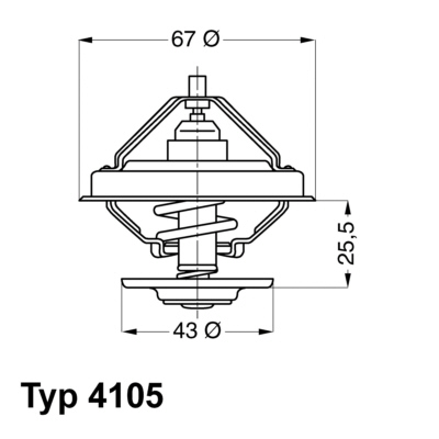 Termostato, Refrigerante - 4105.83D BorgWarner (Wahler)