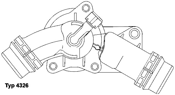 Thermostat, coolant - 4326.97D BorgWarner (Wahler)