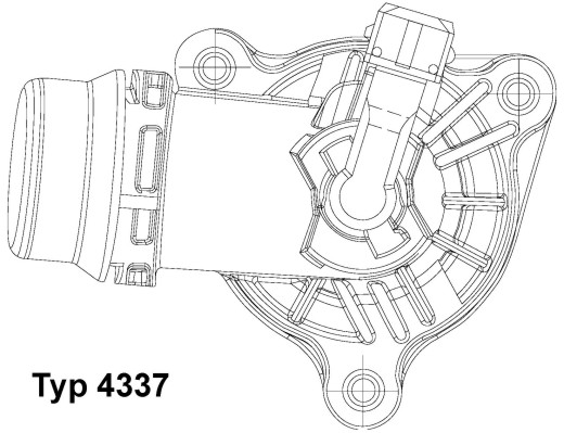 Thermostat, coolant - 4337.105D BorgWarner (Wahler)