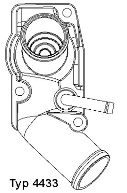termostatas, aušinimo skystis - 4433.92D BorgWarner (Wahler)