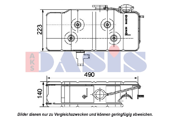 Expansion Tank, coolant - 401020N AKS DASIS
