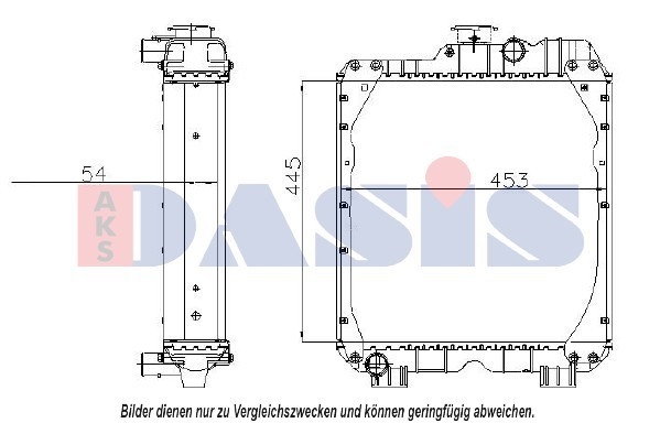 Radiator, engine cooling - 440312N AKS DASIS