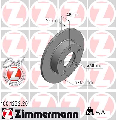 Bremsscheibe - 100.1232.20 ZIMMERMANN