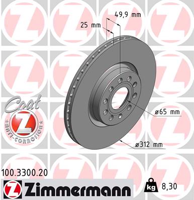 Discofreno - 100.3300.20 ZIMMERMANN