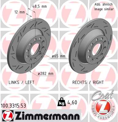 Brake Disc - 100.3315.53 ZIMMERMANN