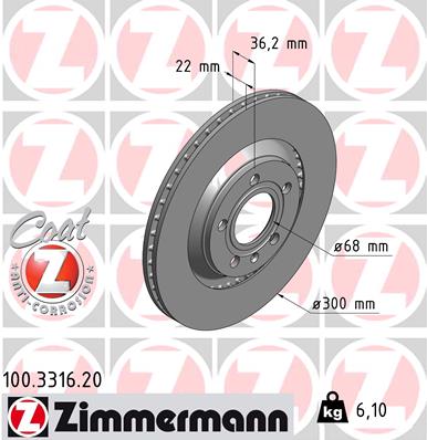 Discofreno - 100.3316.20 ZIMMERMANN