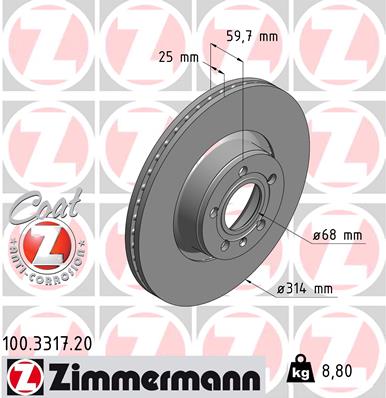 Discofreno - 100.3317.20 ZIMMERMANN