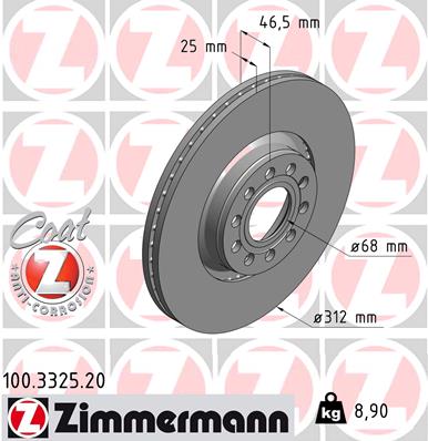 Bremsscheibe - 100.3325.20 ZIMMERMANN