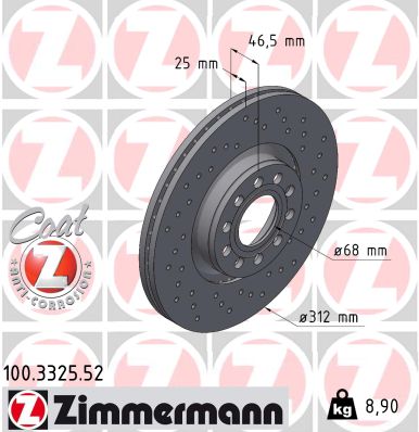 Bremsscheibe - 100.3325.52 ZIMMERMANN