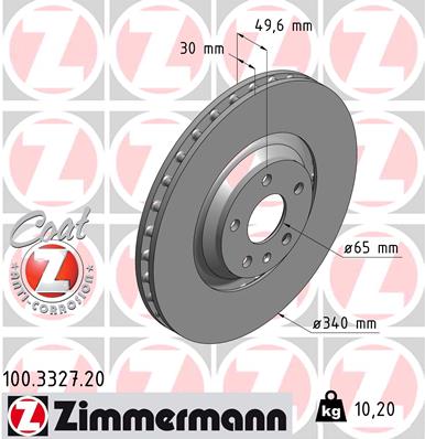 Bremsscheibe - 100.3327.20 ZIMMERMANN