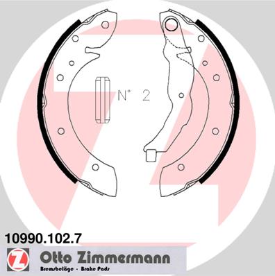 Brake Shoe Set - 10990.102.7 ZIMMERMANN