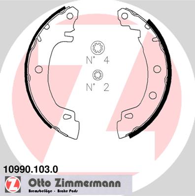 Brake Shoe Set - 10990.103.0 ZIMMERMANN
