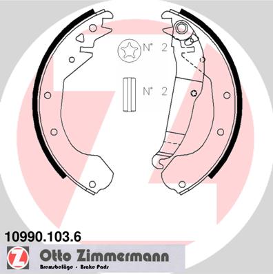 Brake Shoe Set - 10990.103.6 ZIMMERMANN